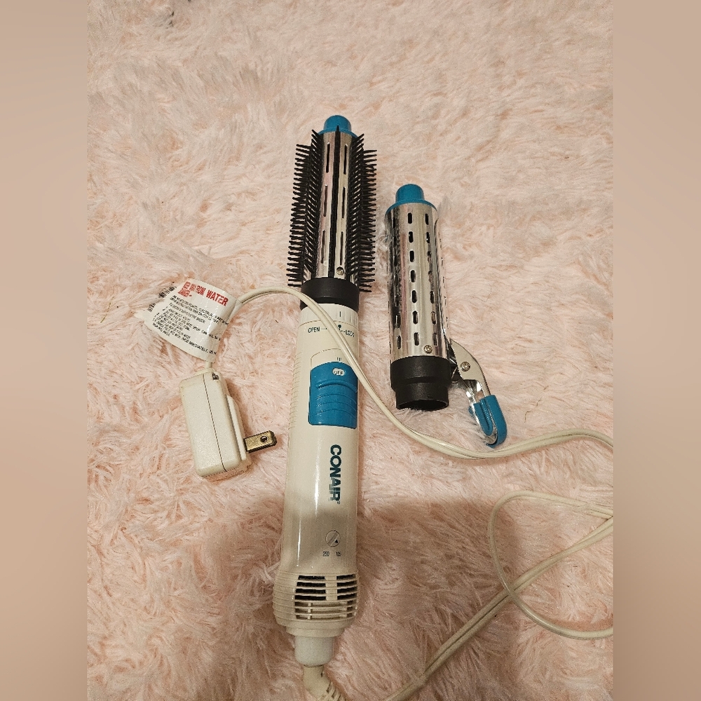 Vtg Conair Hot Air Curling Iron Brush CD160R Blow Dryer Curl Hair 2 Speed WORKS